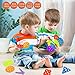 Skoolzy Rainbow Jumbo Creative Flakes 120 Piece Set - Montessori Sensory Toys Toddler Toys Building Blocks Occupational Therapy Educational Toys for Toddlers STEM Toys for Ages 2+ Includes eBook
