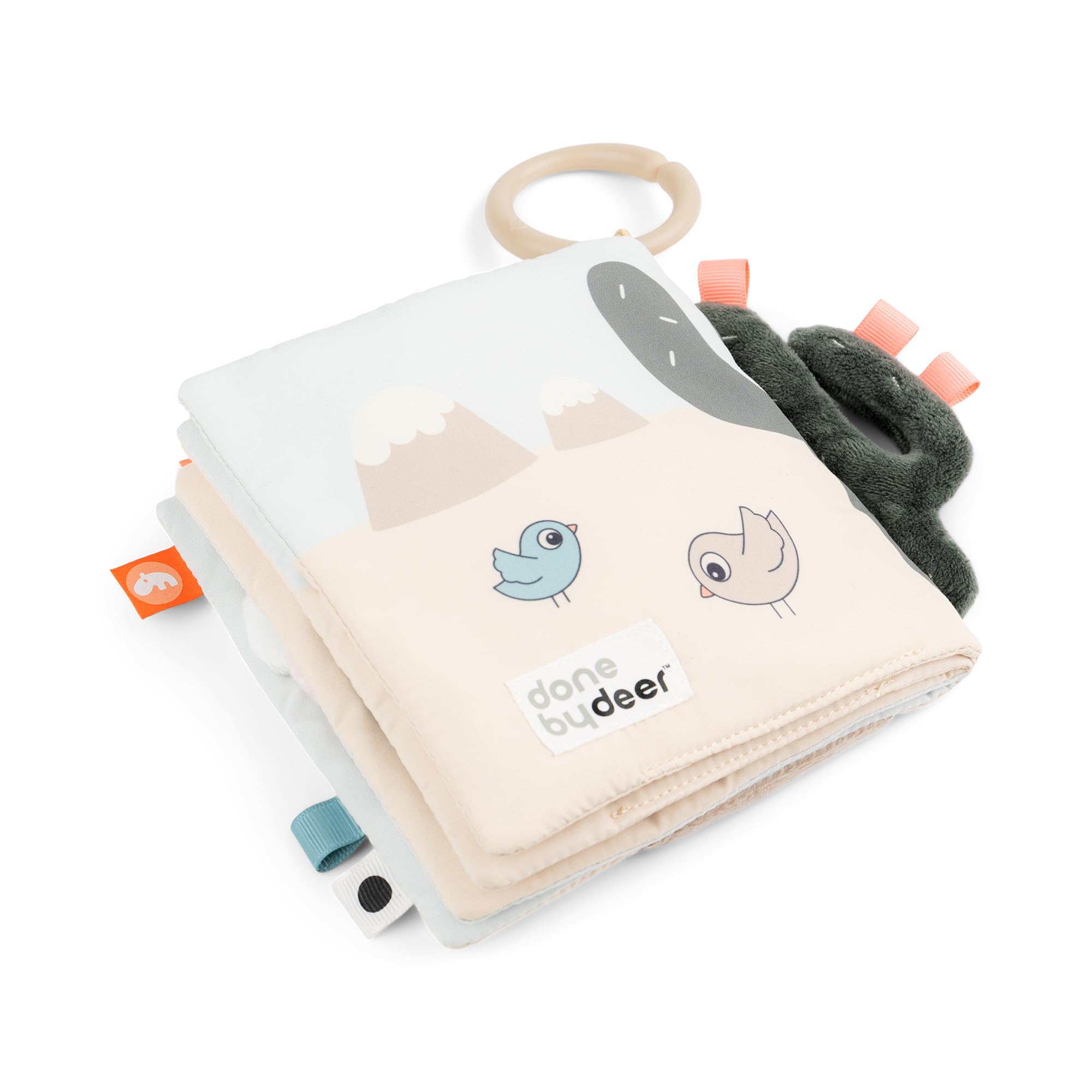 Done by Deer Baby Activity Book Lalee - Engaging and Educational Sensory Play for Babies and Toddlers - Hidden Teether, Baby Mirror, Discover stimulating Features with Lalee The Llama, Crinkle Book