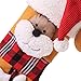 Valery Madelyn 21 Inch Greedy Dog Christmas Stocking, Cute Plush Personalized Fireplace Hanging Stockings for Holiday Party Christmas Decorations and Xmas Gifts