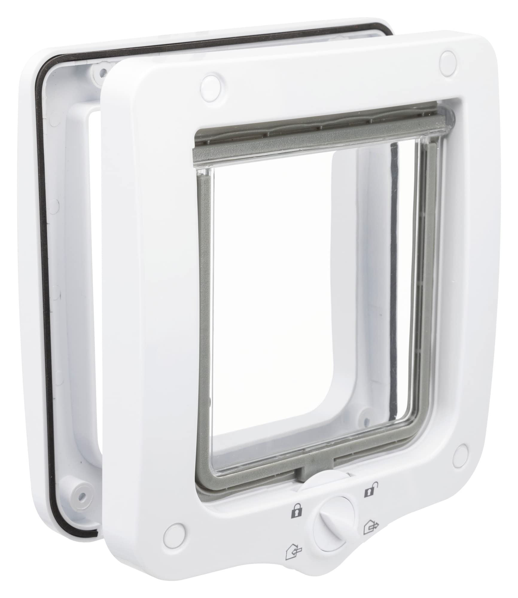 Trixie 4-Way Cat Flap, White, 490 g