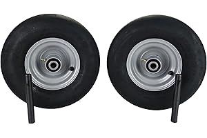 MOWERPARTSGROUP (2) Pneumatic Tire Assemblies 13x6.50-6 Fits Dixie Chopper MZ 400438 Silver