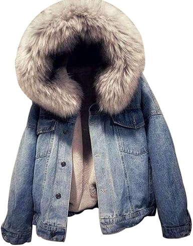 padded denim jacket womens