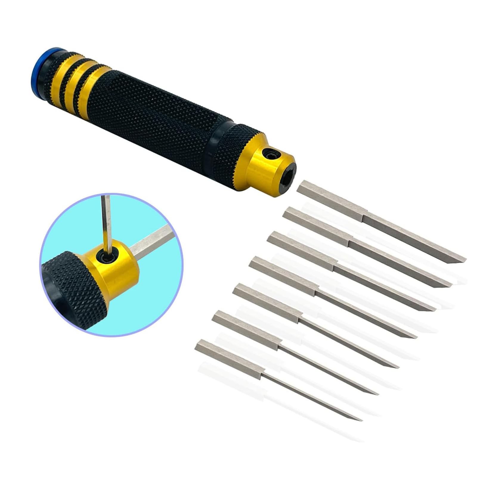 Prime Model Scriber Gundam Resin Carved Scribe Line Hobby Cutting Tool Chisel 7 Blades 0.1/0.2/0.4/0.6/0.8/1.0/2.0 mm