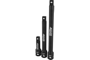 LEXIVON Impact Driver Extension Bar Set, 1/2" Drive | Hardened and Heat Treated Chrome Vanadium Steel | 3-Piece Set 3, 6, and