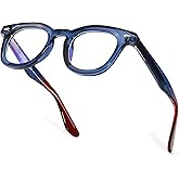 SIPHEW Blue Light Blocking Glasses for Women & Men - Square Acetate Tr90 Sturdy Frame Anti Eyestrain Eyeglasses