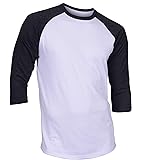 DREAM USA Men's Casual 3/4 Sleeve Baseball Tshirt