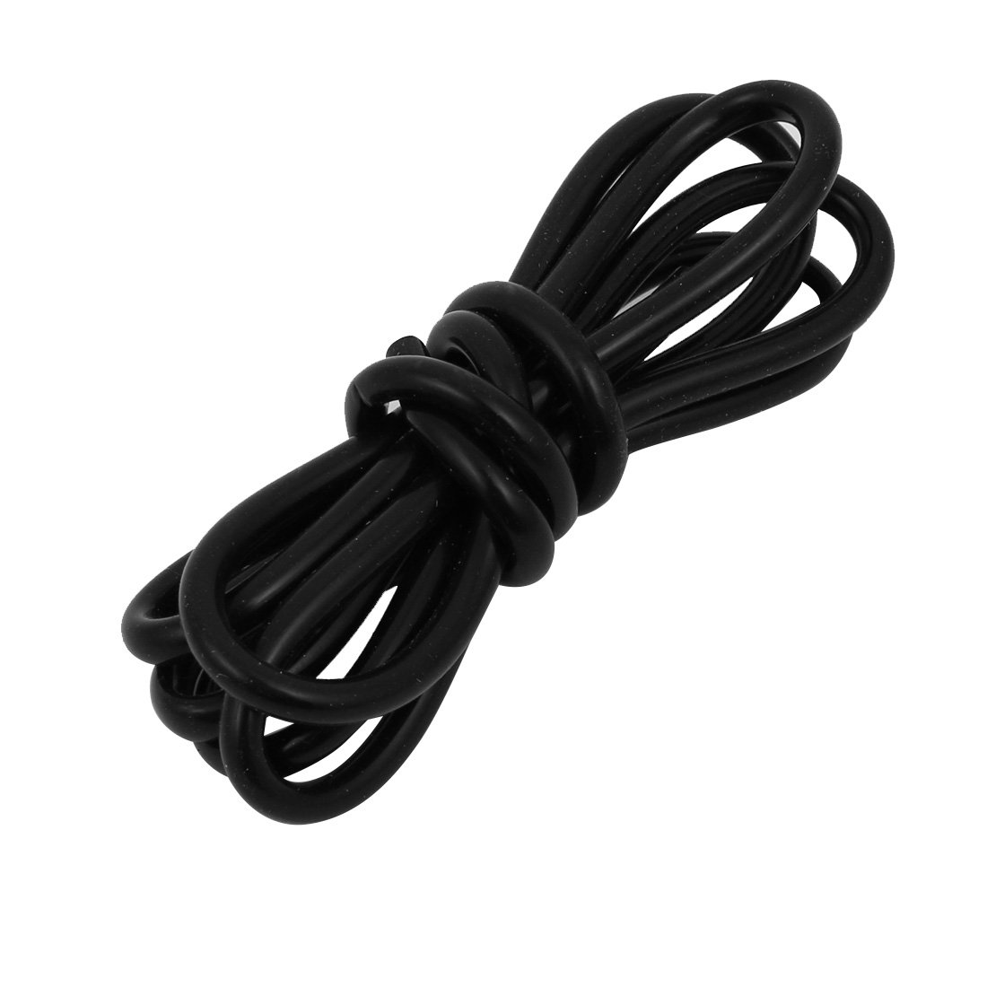 sourcingmap 2mm x 4mm Dia High Temp Resistant Silicone Tube Hose Rubber Pipe Black 1M Long