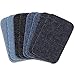 ZEFFFKA Denim Iron On Jean Patches No-Sew Shades of Blue Black 8 Pieces Assorted Jeans Cotton Jeans Repair Kit 3