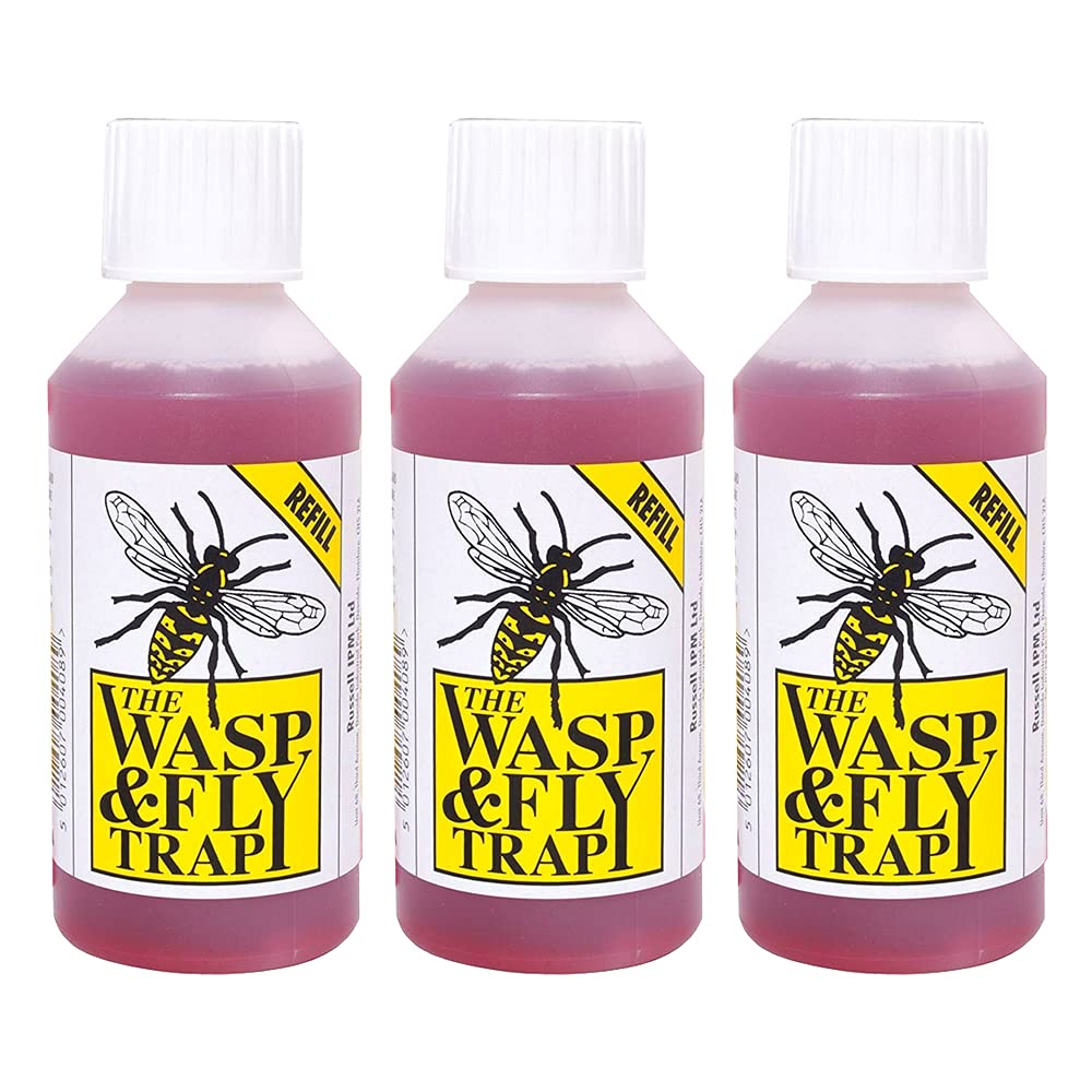 IPM Direct 250ml Wasp & Fly Liquid Bait Attractant Refill, 250 ml (Pack of 3)