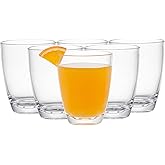 KLIFA- ETON- 15.2 ounce, Set of 6, Acrylic Drinking Glasses Set, BPA-Free Tumblers, Stackable Plastic Drinkware, Dishwasher Safe Cups, Clear