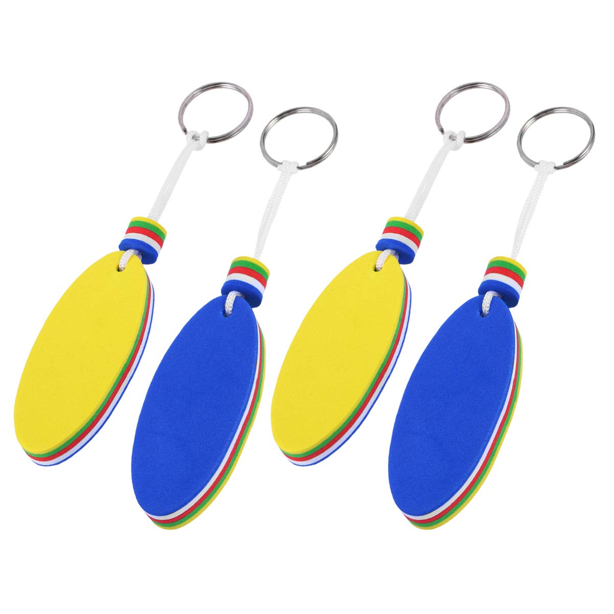 Yardwe Boat Key Float 4pcs Floating Keychain Boating Sailing Boat Float Foam Keyring Floating Keyring for Kayak Canoe Marine Boat Keyring