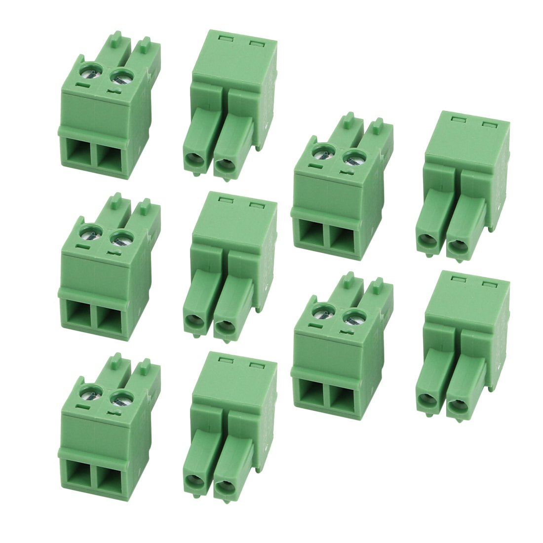 sourcingmap 10 Pcs LC1 AC300V 8A 3.81mm Pitch 2P PCB Mount Terminal Block Wire Connector