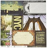 Paper House Productions P-2032E Double Sided New York City-Tags Paper (15 Pack), 12