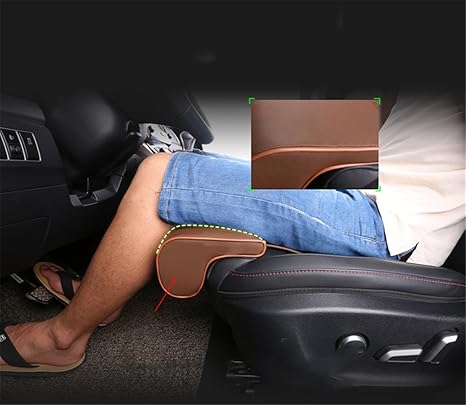 GFYWZ Auto Extended Sitzkissen mit Komfort Beinstütze Kissen Für Autos Busse Züge Office Home Beinauflage Kissen,Brown