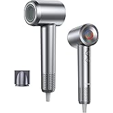 Hair Dryer, 160000 RPM High-Speed Ionic Blow Dryer Portable Professional Lightweight Hair Dryers with 200 Million Negative Ions, Fast-Drying, Quiet Hair Dryer with Nozzle for Travel, Home, Salon(HF03)