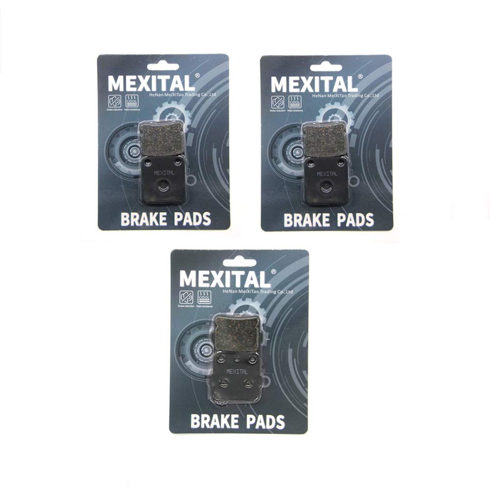 MEXITAL One Set Motorbike Brake Pads Front and Rear for Yamaha YFM125 R Raptor (11-14)/YFS200 Blaster (03-06)/YFM350 Warrior (89-04)/YFZ350 Banshee (88-09)/YFM 350 Wolverine F (95-05) MXB54-54-84