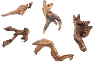 Tsnamay 5Pcs Real Natural Driftwood for Aquarium, Aquarium Decor Wood Freshwater Fish Tank Reptile Driftwood Branch Length 3.93" to 5.9"