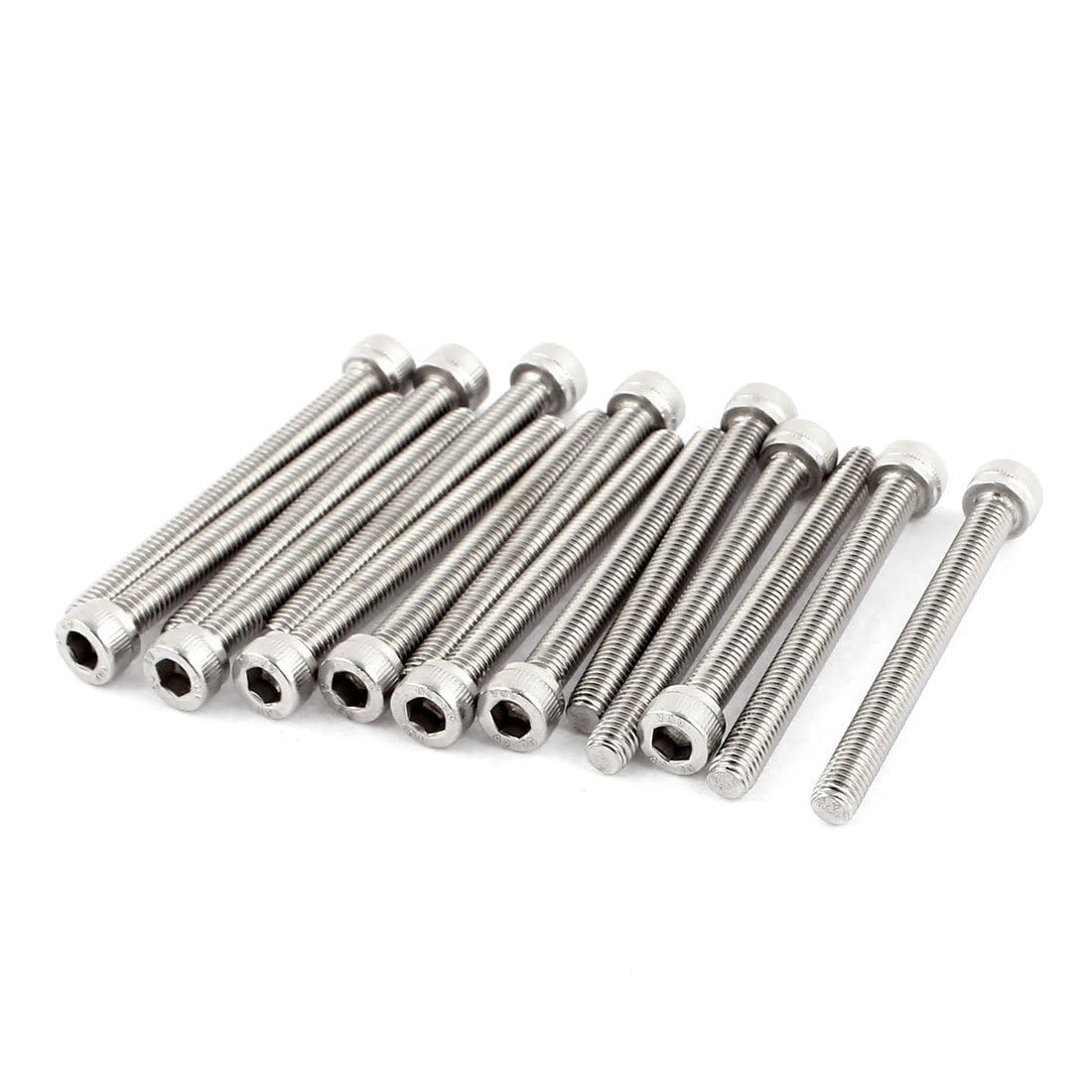 TOP-VIGOR 15Pcs Hexagon Socket Head Cap Screws, M5 x 50mm 304 Stainless Steel Replacement Machine Fastener Screws for Bicycle Motorcycle Repair, Professionals Landlords Repairmen