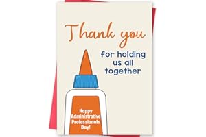 MOROLURU Administrative Professionals Day Card, Thank You Card for Administrative Assistant Office Manager Secretary, Appreci