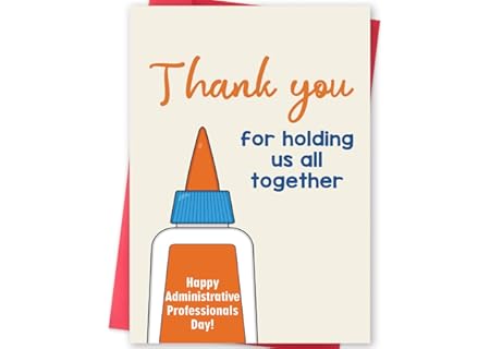 MOROLURU Administrative Professionals Day Card, Thank You Card for Administrative Assistant Office Manager Secretary, Appreciation…