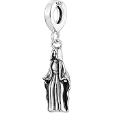 Bolenvi Mother Mary Virgin Mary Jesus Christian Pendant, 925 Sterling Silver Charms For Pandora & Similar Charm Bracelets, Necklaces, and DIY Jewelry, Charms for Jewelry Making
