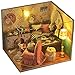 Flever Dollhouse Miniature DIY House Kit Creative Room with Furniture and Glass Cover for Romantic Artwork Gift( Folk Song of Winter )