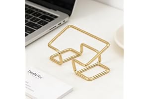 Business Card Holder for Desk, Metal Card Organizers, Cards Display Stand Holder for Office Home, Desktop Accessories for Wom