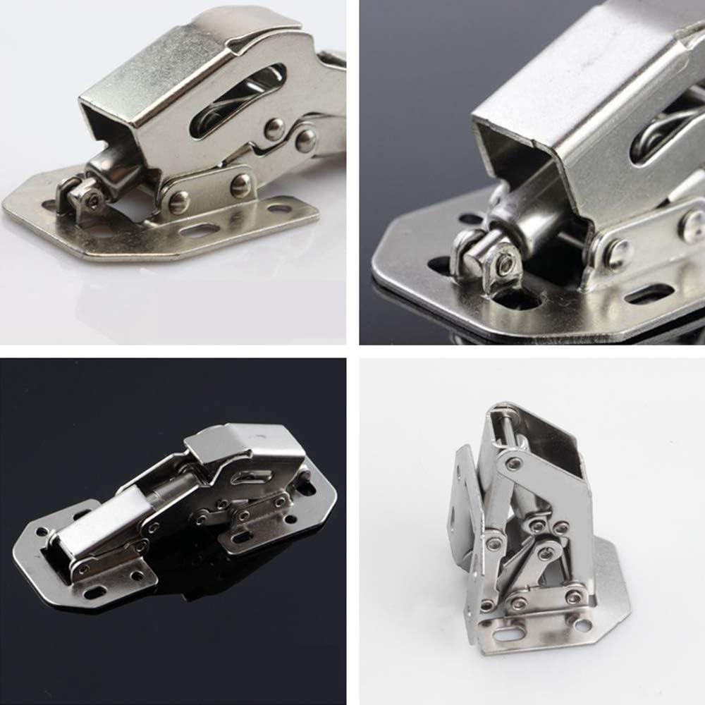 2Pcs 90 Degree Door Hinges Kitchen Cabinet Folding Hinge with Screws Soft Close Furniture Concealed Hinge for Inset Cupboard Wardrobe Doors - Image 5