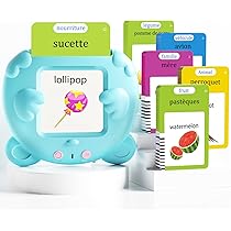 Toddler Speech Therapy Cards Bilingual Talking Flash Cards - English & French Learning Toy For Toddlers 3-6 Years Complete French All In One