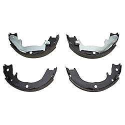 TRQ Rear Parking Brake Shoe Set Compatible with