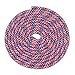 Nylon Rope Utility Rope (1/4 inch) - SGT KNOTS - Polypropylene Sheath for Crafts, Cargo, Tie-Downs, Marine, Camping, Swings (50 ft - Stars N Stripes)