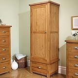 The Furniture Market Cheshire Oak Single 1 Door Wardrobe With 2