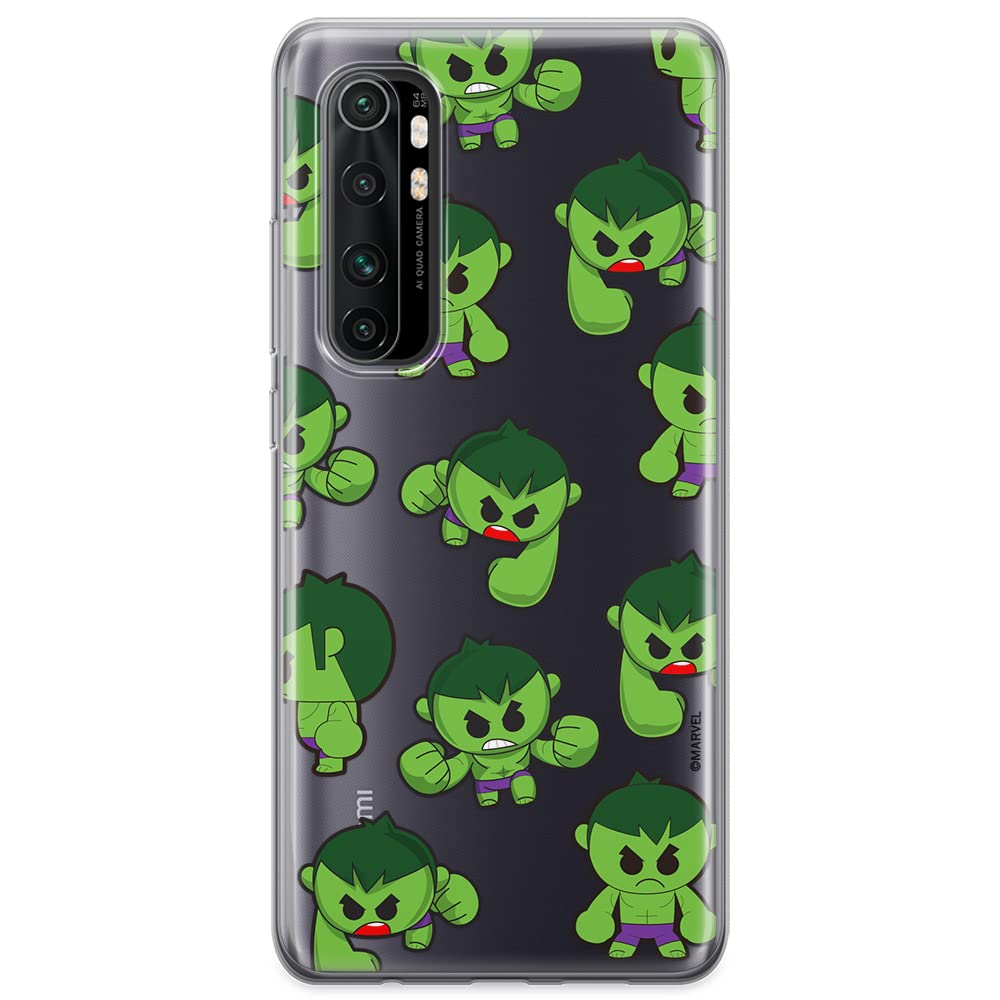 ERT GROUP mobile phone case for Xiaomi MI NOTE 10 Lite original and officially Licensed Marvel pattern Hulk 006 optimally adapted to the shape of the mobile phone, partially transparent