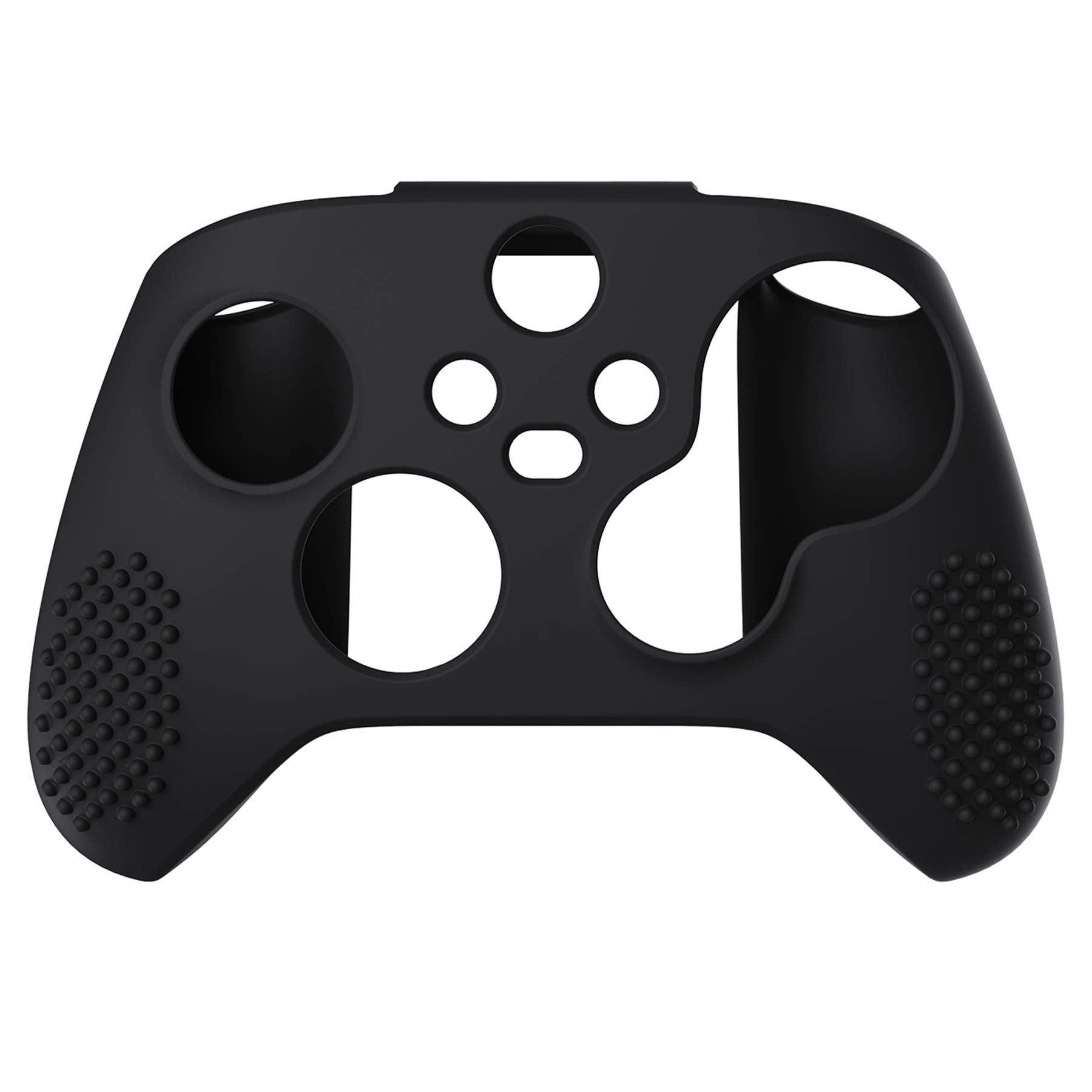 eXtremeRate PlayVital Black 3D Studded Edition Anti-slip Silicone Cover Skin for Xbox Series X/S Controller, Soft Rubber Case Protector for Xbox Core Wireless Controller with 6 Black Thumb Grip Caps
