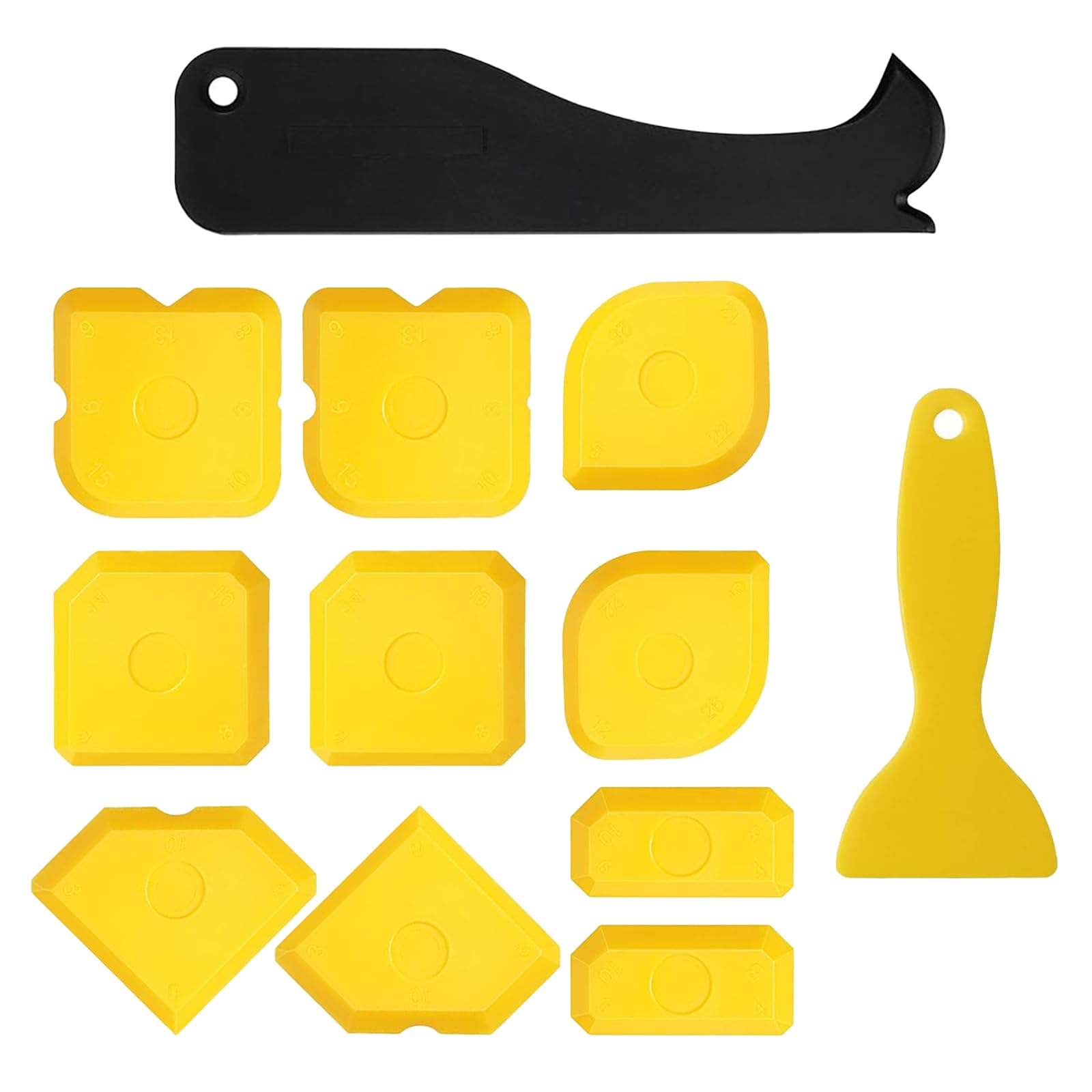 12 PCS Silicone Remover Tool, Sealant Finishing Tool Set Reusable Silicone Smoothing Tools for Bathroom Kitchen and Window Caulking and Sealing Projects