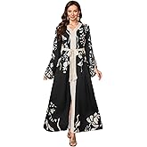 Muslim Moroccan Kaftan Abaya for Women Full Length Dubai Robe Ramadan Prayer Dress Islamic Traditional Wear