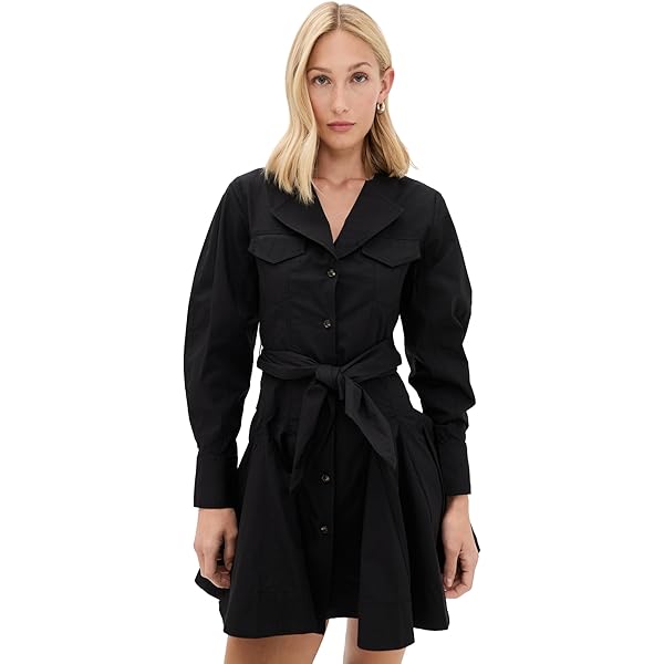 mini bubble dress women Gigli Bubble Hem Mini Dress | Black | Womens