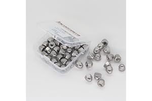 50pcs 10#-24 Acorn Cap Nuts, INCONTESTA 304 Stainless Steel Hex Acorn Cap Nut, Decorative Round Head Cover Dome Nuts