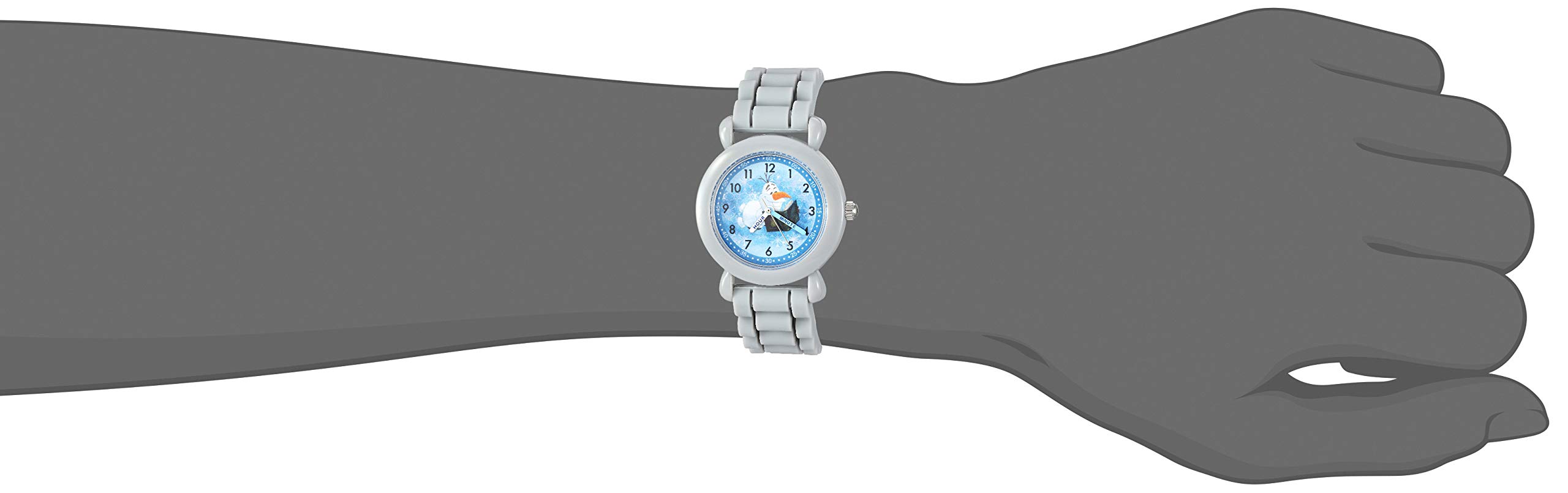 Disney Frozen Kids' Plastic Time Teacher Analog Quartz Silicone Strap Watch