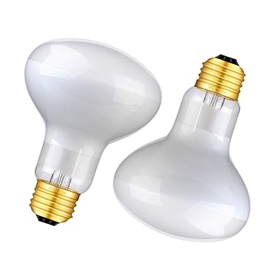 2 Pack 75W Basking Spot Daylight Lamp UVA Heat Bulb, Sun Glow Basking Spot Lamp UVA Glass Heat Bulb Soft White Light for Reptile &amp;amp; Amphibian