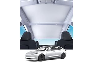 TADPOLE JUMP for New Tesla Model 3 Highland 2025/2024 Sunshade Roof with Magnetic Clips, Nano Ice-Crystal Coating, No Gaps, No Sagging (Graphene Silver, Model 3 Highland)
