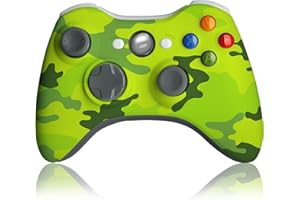BUERTT Wireless Controller for Xbox 360, 2.4GHZ Game Joystick Controller Gamepad for Xbox 360 & Slim Console and PC Windows 7/8/10,No Audio Jack,Camo Green