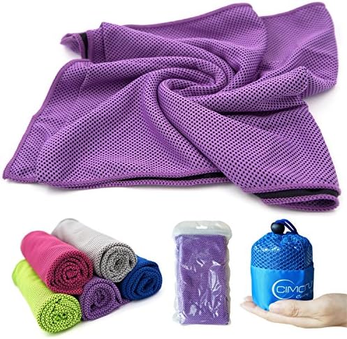 CIMOFUN Cooling Towel,40x12 inch Down Instantly Multi-purpose Sport Towel for Workout,Fitness,Gym,Yoga,Pilates,Travel,Camping &amp; More Used as Cooling Neck Headband or Scarf(5 Color)