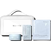 NUFACE Ultimate Glow Skincare Kit, Limited Edition, 4 Count | Hydrates, Brightens &amp; Preps for Microcurrent Lifting, Power Mask, Under Eye Patches, Prep-N-Glow Wipes &amp; Luxe Bag