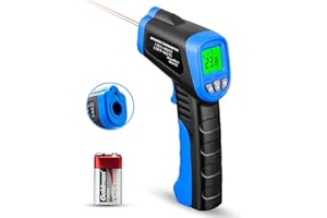 WAPORICH Infrared Thermometer, -58 to 842℉Handheld Heat Temperature Gun for Cooking, Pizza Oven, Meat, Griddle, Grill, HVAC, Accessories, Non Contact Electric Laser IR Temp Gauge-Not for Human-RQ-981B