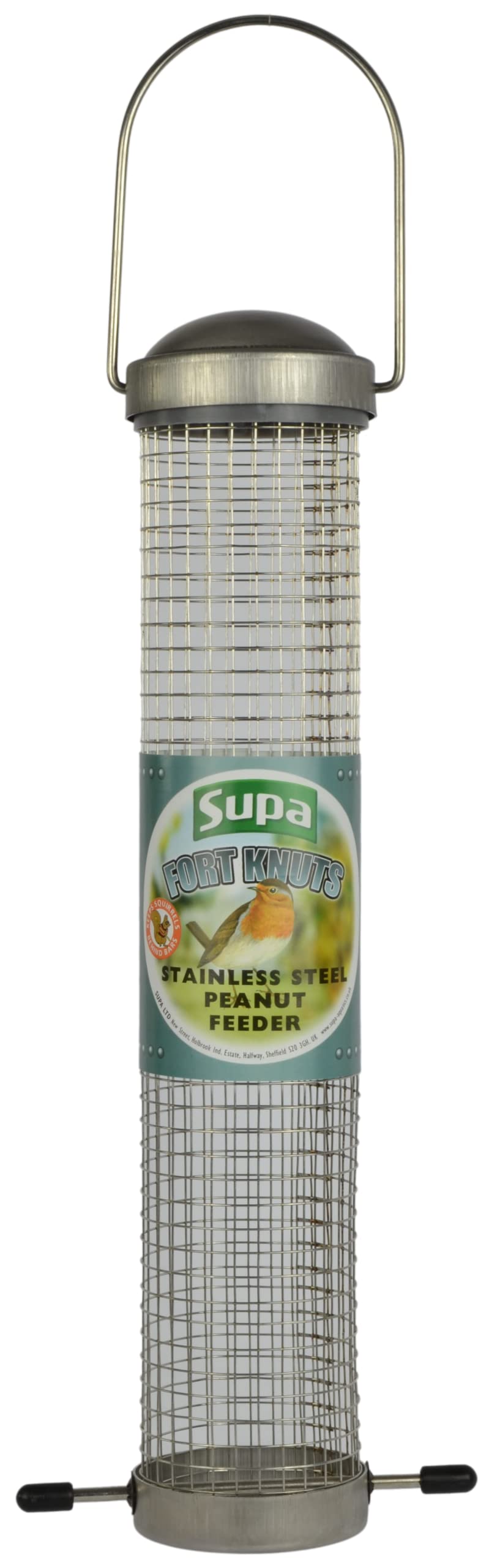 Supa 12 inch Wild Bird Peanut Stainless Steel Fort Knuts Feeders, Designed For Feeding Peanuts To Your Garden Birds.