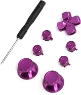 Zunate 7PCS Aluminum Alloy Button Set for PS4 Controller Thumbstick Analog Grip view 5