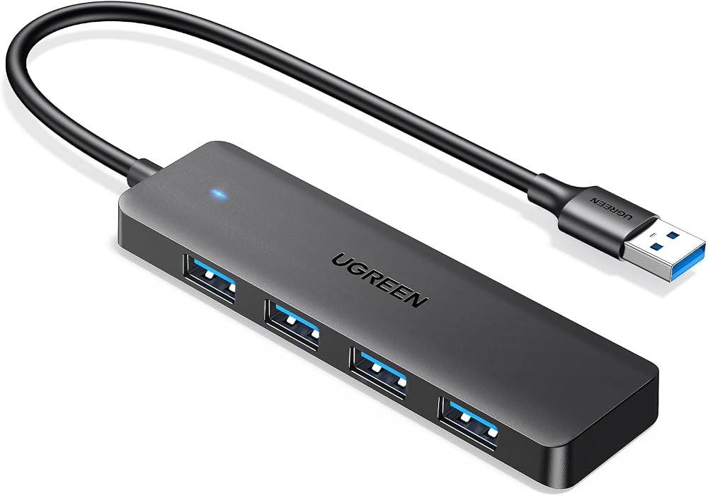 UGREEN USB Hub 3.0 4 Port Ultra Slim 5Gbps Splitter Extender Laptop PC Xbox PS5