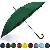 SoulRain 50 Inch Large Stick Umbrella Windproof Automatic Open Oversized J Handle Umbrellas for Men and Women Unbreakable Strong Travel Golf Umbrella