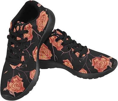 shoes with red roses